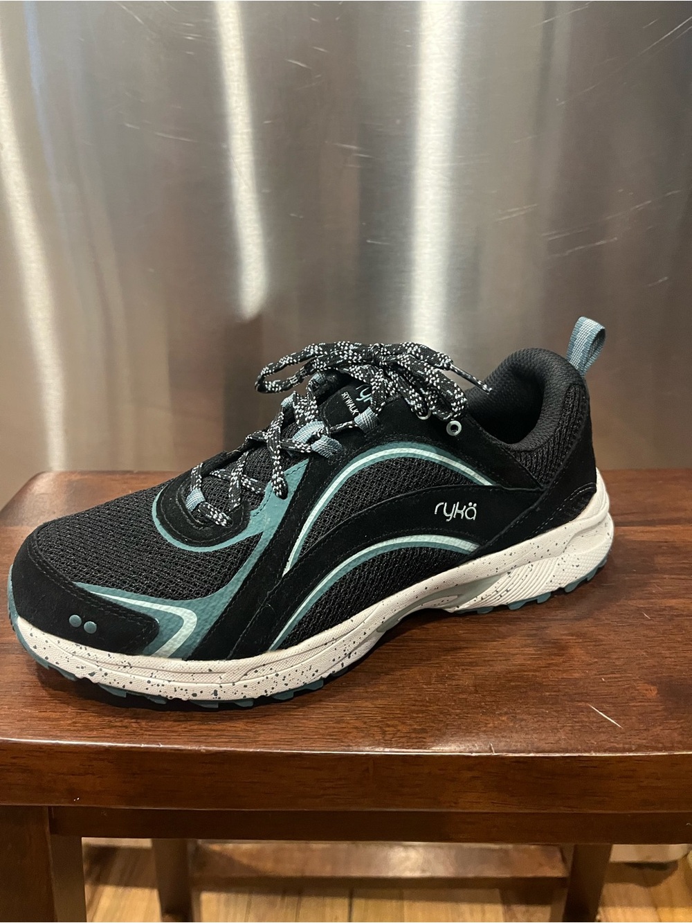 Ryka Black and Teal Women's Fitness Sneaker